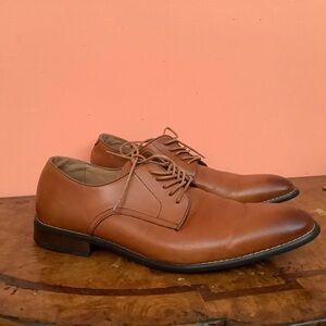 La Milano Clayton Men’s Cognac Dress Shoes w/Memory Foam Size 13 Genuine Leather
